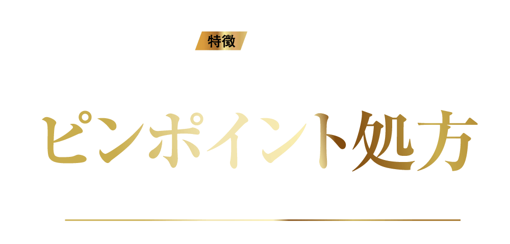 特徴02 内側・外側の痔に合わせたピンポイント処方