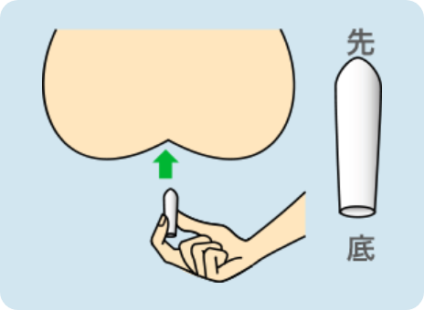 坐剤の各部の名称