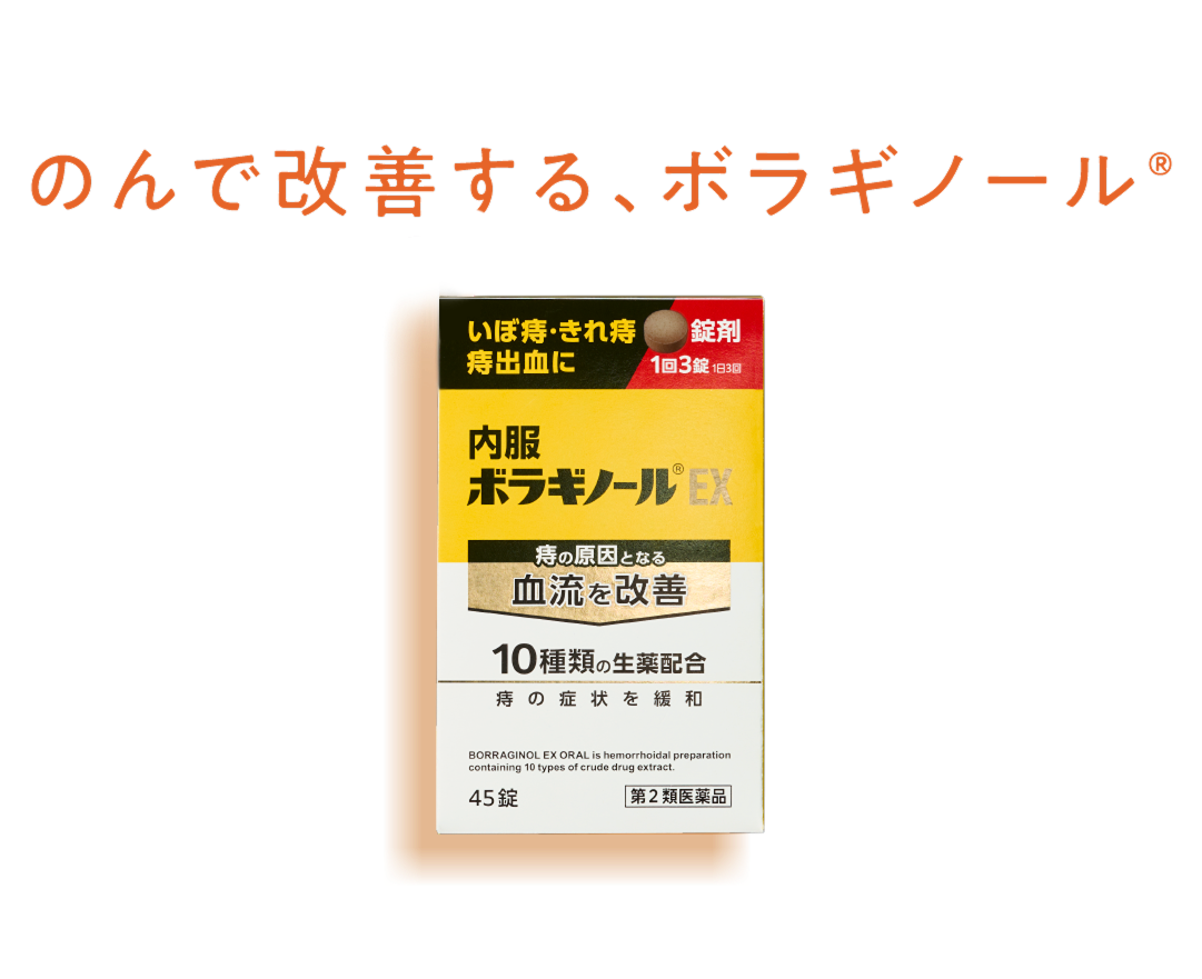 のんで改善する、ボラギノール®