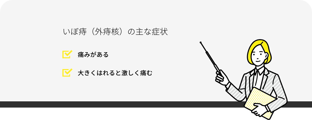 痔核（外痔核）的主要症状